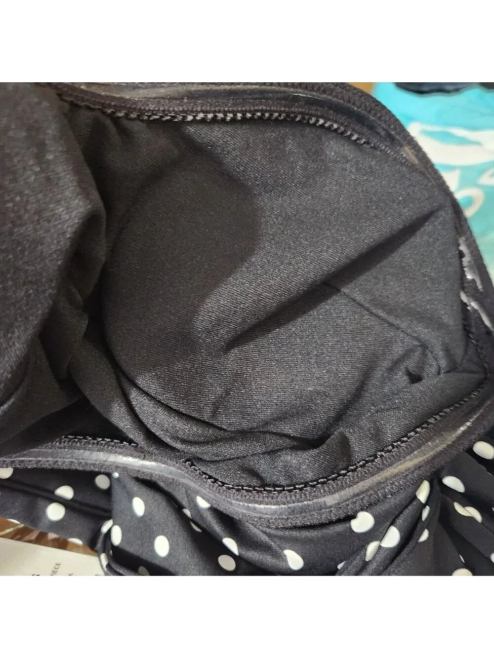 We Wore What Swimsuit One Piece SX Black Polka Dot NWT